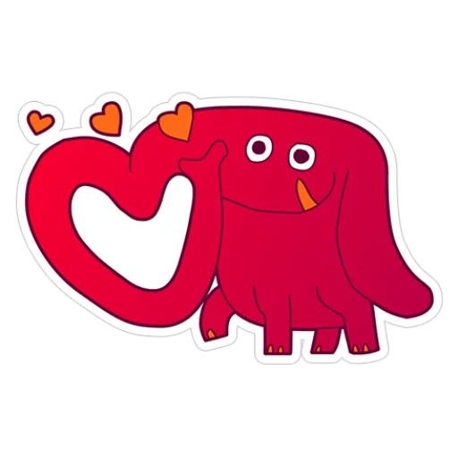 a toy, monster, valentine, pink elephant, the sounds of monsters