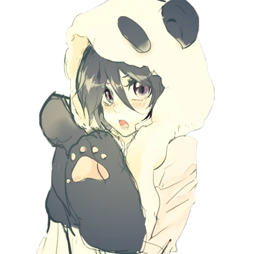 панда аниме, аниме тян панда, аниме панда мальчик, хуманизированная аниме панда