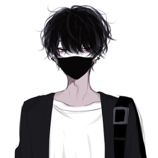 anime guy, künstlerischer kerl musk, junge maske anime, anime freund maske, anime jungen maske