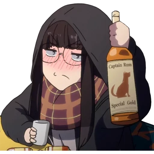 аниме, аниме алкоголь, yuru camp аниме выпивка