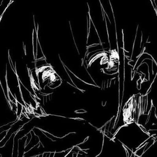 рисунок, темные арты, темное аниме, аниме чёрный, cybergoth aesthetic anime black