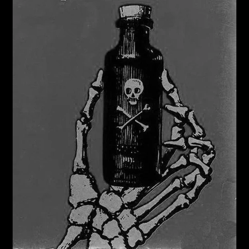бутылка, алкоголь, бутылка яда, скелет бутылкой арт, poison skeleton bottle