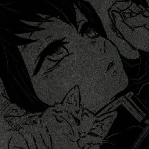кот, аниме, амино аниме, яйба самурай-легенда, тёмный дворецкий аниме
