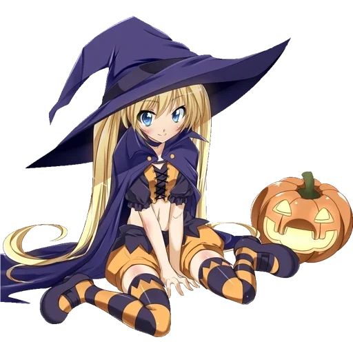 anime witch, anime di halloween, anime witch, anime di strega di hallowean