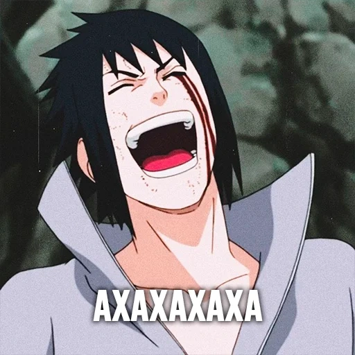 sasuke, саске рожа, смех саске, саске матерится, саске учиха смеется