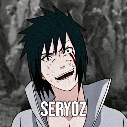 саске, sasuke, безумный саске, саске учиха смеется, саске учиха улыбается