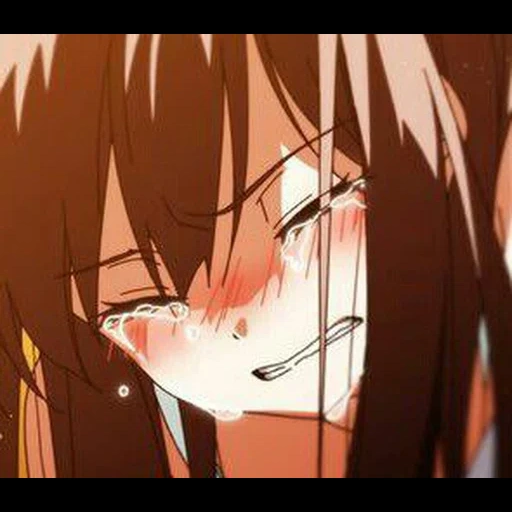 anime, el anime llora, anime triste, la chica de anime que llora, la chica de anime está triste