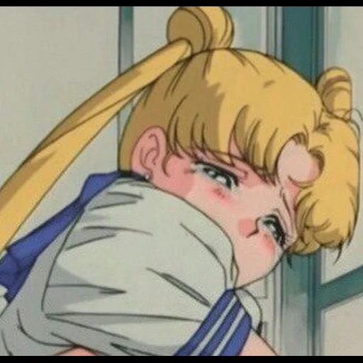 sailor moon, anime sailor moon, sailor moon colonel ji, dazuo muzhuno 1992, saylormun bunny tsukino crying