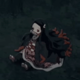 nesuko, nezuko, nezuko s'asseoir, nezuko anime, captures d'écran de nezuko