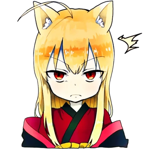 лисичка, рисунки аниме, аниме лисичка, little fox kitsune, милые рисунки аниме