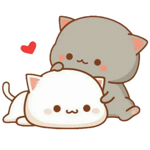 dear drawings are cute, kawai chibi cats tg, drawings of cute cats, kawaii cats love, kawaii cats a couple