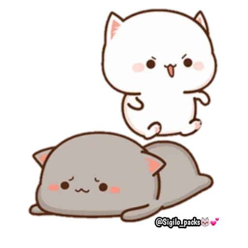 gato kawaii, kitty chibi kawaii, dibujos de lindos gatos, encantadores gatos kawaii, kawaii cats love