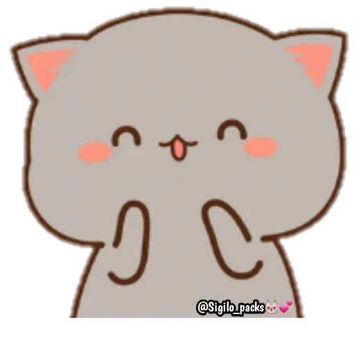 kucing, chibi cat, gambar kawaii yang lucu, kucing chibi kawai menangis, kucing kawaii yang lucu