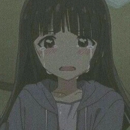 gambar, menangis anime, anime kawai, anime sedih, anime aesthetics tears