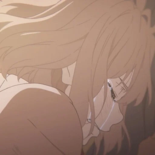 anime, sophia, couple anime, anime triste, anime violet evergarda baiser