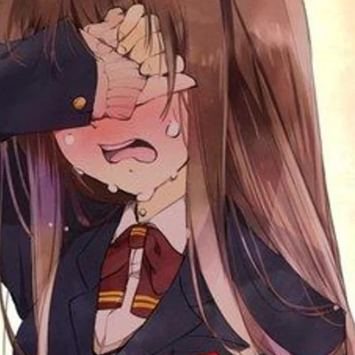 anime arts, lágrimas de anime, tyanka chora, chan chorando, menina anime
