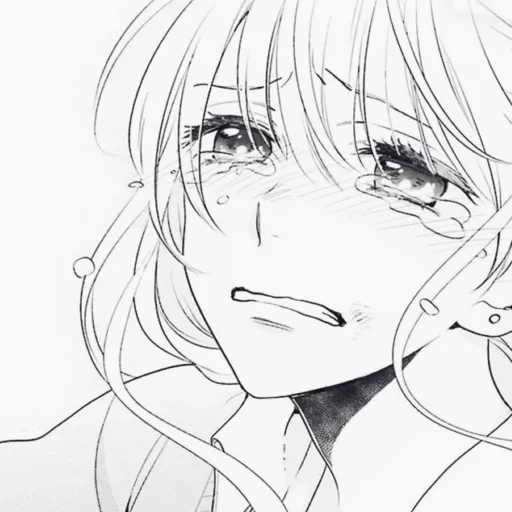 picture, anime drawings, the manga is sad, anime drawings of girls, sad anime drawings