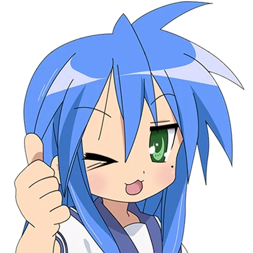 lucky star, anime characters, anime lucky star, lucky star konata, happy konata star izumi