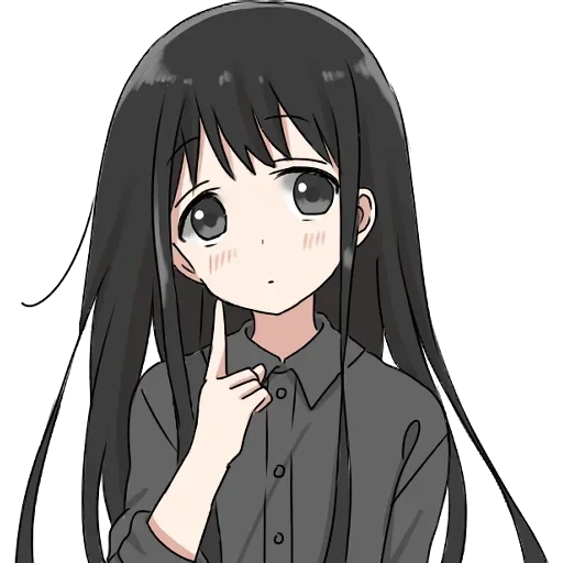 days, animation, figure, anime day, girl with long black hair