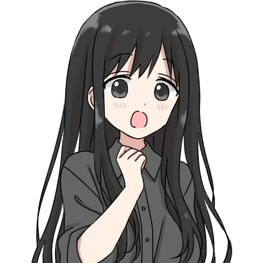 days, figure, anime day, girl with long black hair