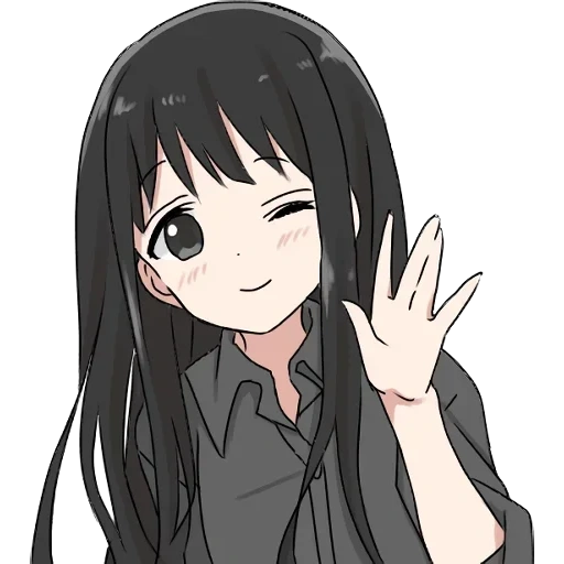days, figure, anime tina, black hair, girl with long black hair