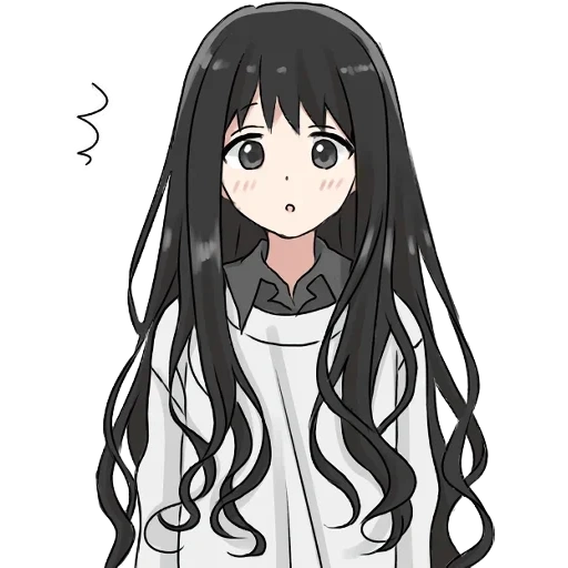 animation, figure, black hair, miwa animation, anime black hair