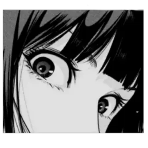 manga, gli occhi di manga, occhi anime, l'anime è bianco nero, manga girl anime