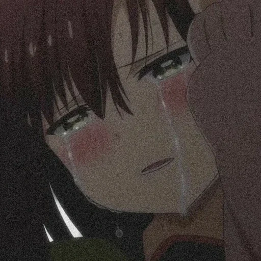 аниме, манга аниме, тян грустная, аниме грустные, аниме эстетика слезы