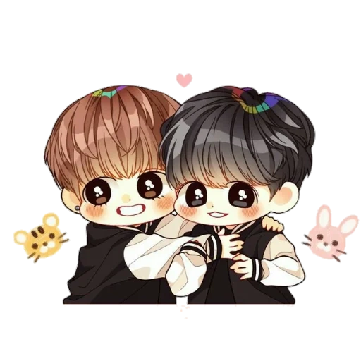 bts fanart, bts vkook chibi, chibi chonguk bebé, chibik jung jungkook, chibiki bts jungkook