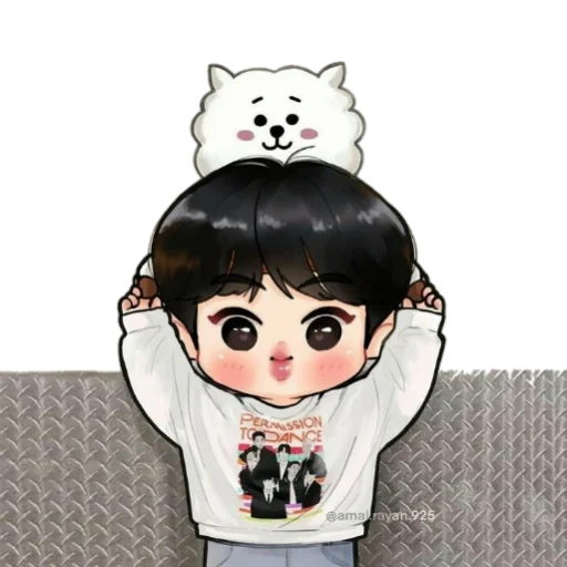 bts jin, chibi bts, bts chibi, giocattolo antiproiettile, bts jungkook