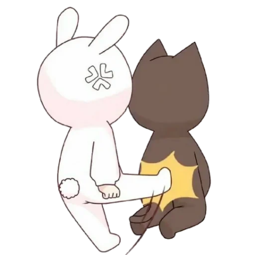 animation, cony brown, line friends, animals are cute, the quarrel between ma and brown