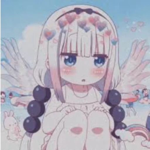 animação é fofa, animação cannes, kanna kamui, renderização de cannes shenjing, kobayashi san chi no maid dragon