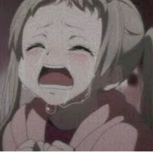sile is crying, the chan is sad, anime sadness, sad anime, anime child cries