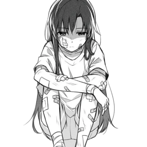 image, dessins d'anime, anime triste, anime chan est triste, dessins d'anime triste