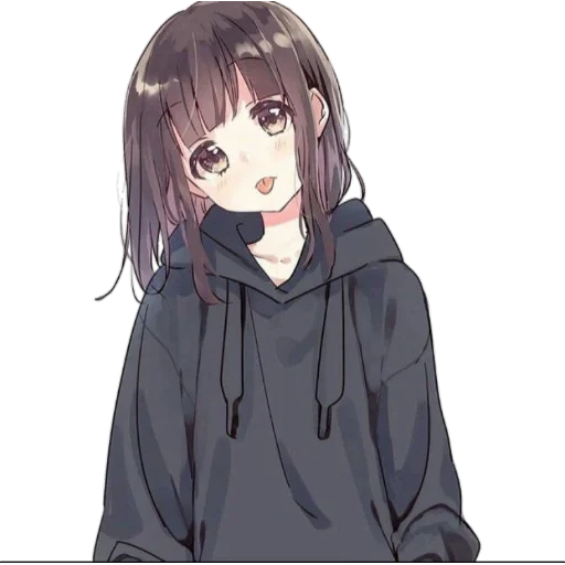 menher chan, anime girl kofte, anime drawings of girls, anime girl sweater, anime girls sweatshirts