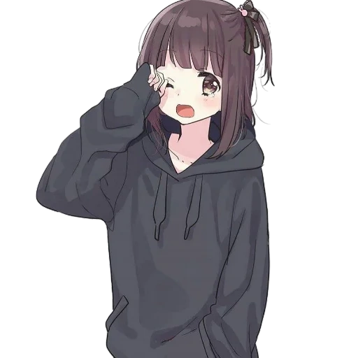 menher chan, tyanka koftte, anime charaktere, anime kunst ist schön, anime girl pullover