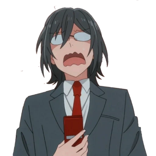 telegram stickers, hori-san and miyamura-kun, miyamura, anime khorimiy, telegram sticker