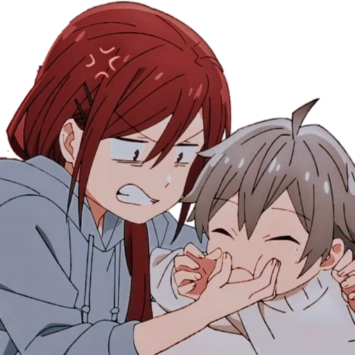 calcomanías horimiye de telegramas, hori-san y miyamura-kun, personajes de anime, telegram sticker, arty anime