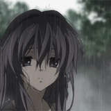 аниме, твои глаза, персонажи аниме, кланнад аниме дождь, кё фудзибаяси под дождем