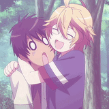 anime, love anime, anime hugs, anime characters, the singing prince of anime