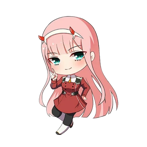 chibi, chibi 02, 02 anime chibi, zero two chibby, 02 lucu di red cliff prancis