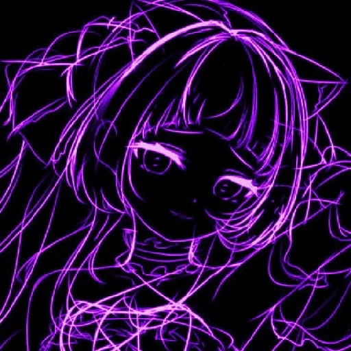 anime, kegelapan, anime gelap, anime violet, latar belakang ungu anime
