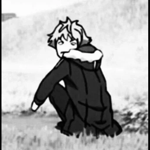 аниме, грустные аниме, аниме стоп кадры, черно белое аниме, бездомный бог аниме