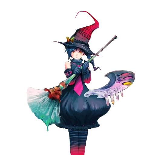 render, animation art, witch anime