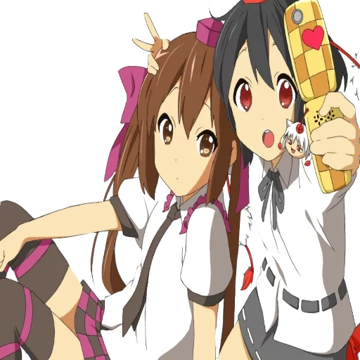 anime, paket render, nakano azusa, k-on film 2007