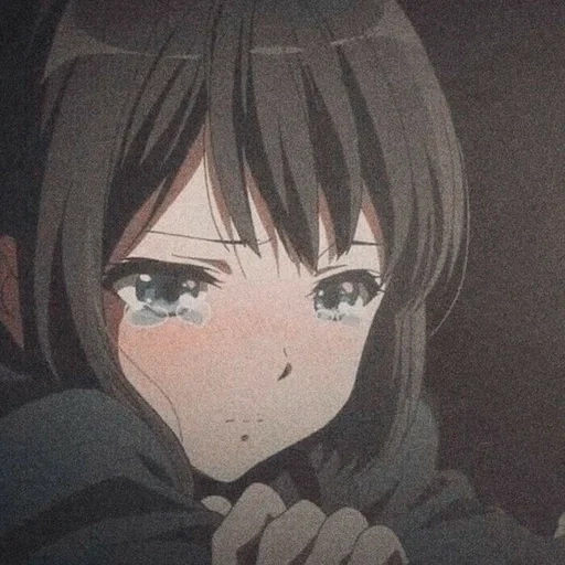 animação chorosa, chorando, menina anime, dia 2d chorando yuri, menina de anime triste