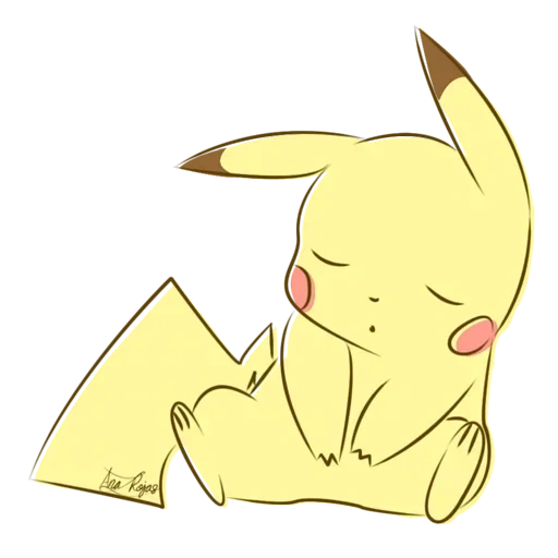pikachu, pikachu sryzovka, pikachu é um desenho fofo, chibi pokemons pikachu, desenhando esboços de picacho
