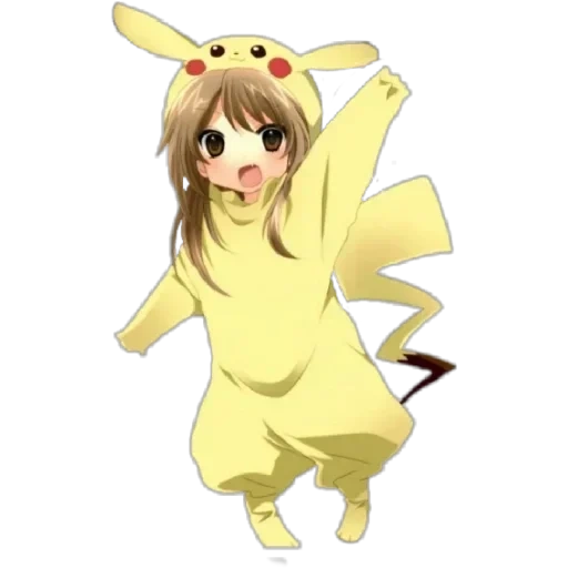 pikachu, pikachu red cliff, pikachu animation, animation chibi pikachu, pikachu anime girl