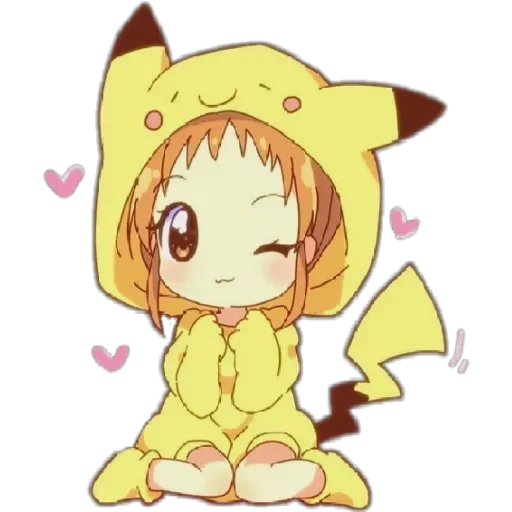 chibi, pikachu chibi, anime cute, anime chibi pikachu, anime niedliche muster