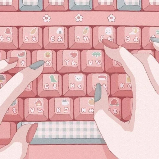 keyboard, аниме эстетика, клавиатура розовая, резер пинк клавиатура, аниме эстетика розовый